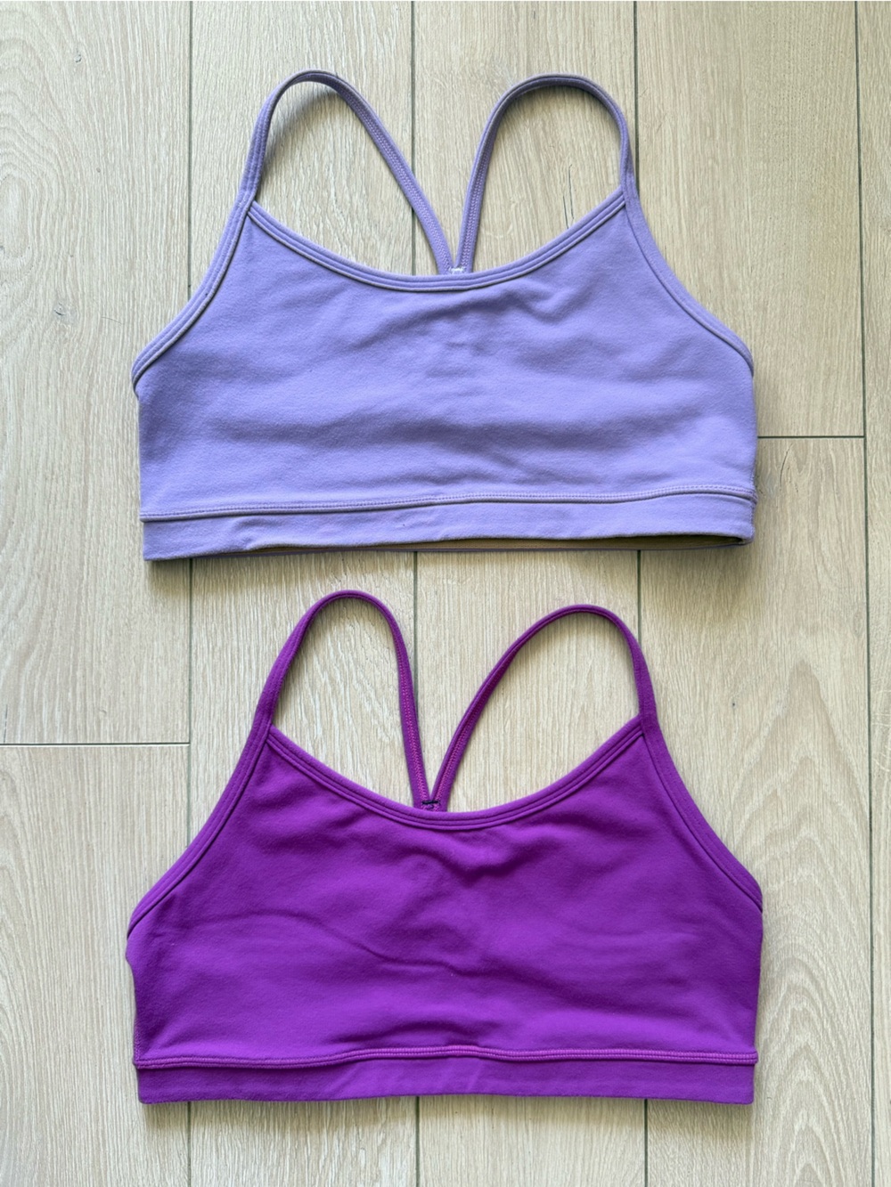 Set of 2 Lululemon Y2K Racerback Sports Bras Purple Women’s Size 6